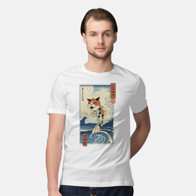 Cat Fish Ukiyo-e-Mens-Premium-Tee-vp021