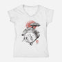 The Sky Felt Like Home-Womens-V-Neck-Tee-eduely