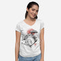 The Sky Felt Like Home-Womens-V-Neck-Tee-eduely