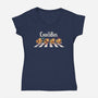 The Chocobos-Womens-V-Neck-Tee-2DFeer