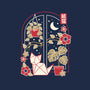 Origami Cat At Window-None-Fleece-Blanket-NemiMakeit