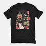 Origami Cat At Window-Womens-Basic-Tee-NemiMakeit
