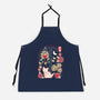 Origami Cat At Window-Unisex-Kitchen-Apron-NemiMakeit