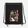 Origami Cat At Window-None-Drawstring-Bag-NemiMakeit