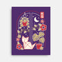 Origami Cat At Window-None-Stretched-Canvas-NemiMakeit
