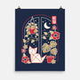 Origami Cat At Window-None-Matte-Poster-NemiMakeit