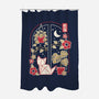 Origami Cat At Window-None-Polyester-Shower Curtain-NemiMakeit