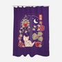 Origami Cat At Window-None-Polyester-Shower Curtain-NemiMakeit