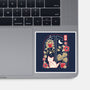 Origami Cat At Window-None-Glossy-Sticker-NemiMakeit