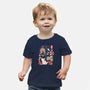Origami Cat At Window-Baby-Basic-Tee-NemiMakeit