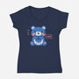 Grumpy Bear Says Nope-Womens-V-Neck-Tee-xMorfina