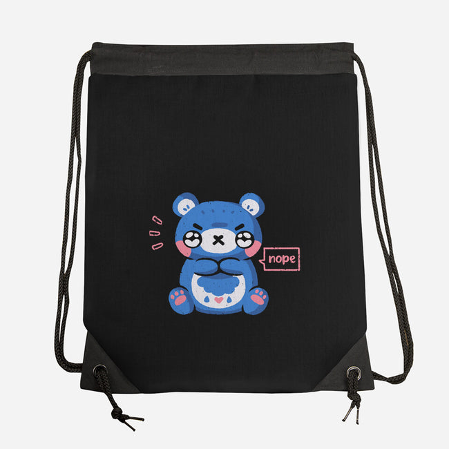 Grumpy Bear Says Nope-None-Drawstring-Bag-xMorfina