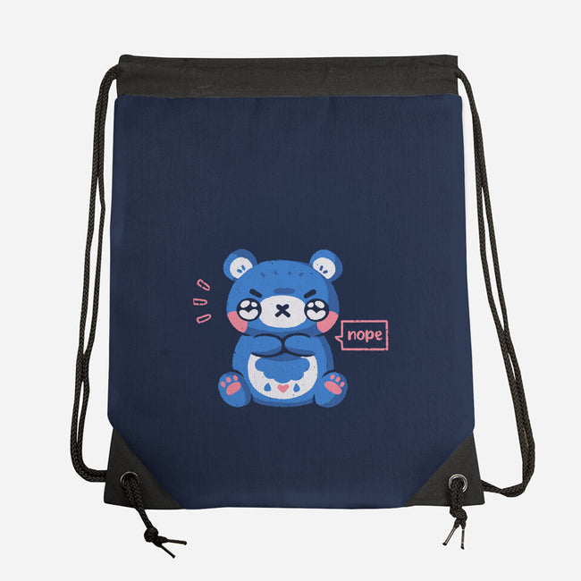 Grumpy Bear Says Nope-None-Drawstring-Bag-xMorfina