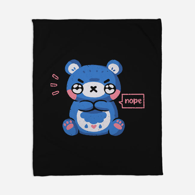 Grumpy Bear Says Nope-None-Fleece-Blanket-xMorfina