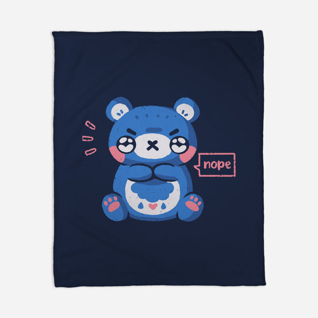 Grumpy Bear Says Nope-None-Fleece-Blanket-xMorfina