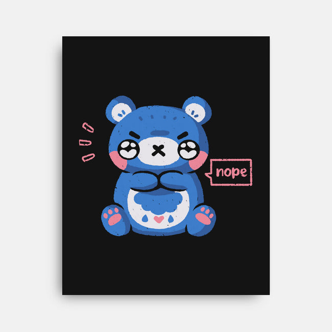 Grumpy Bear Says Nope-None-Stretched-Canvas-xMorfina