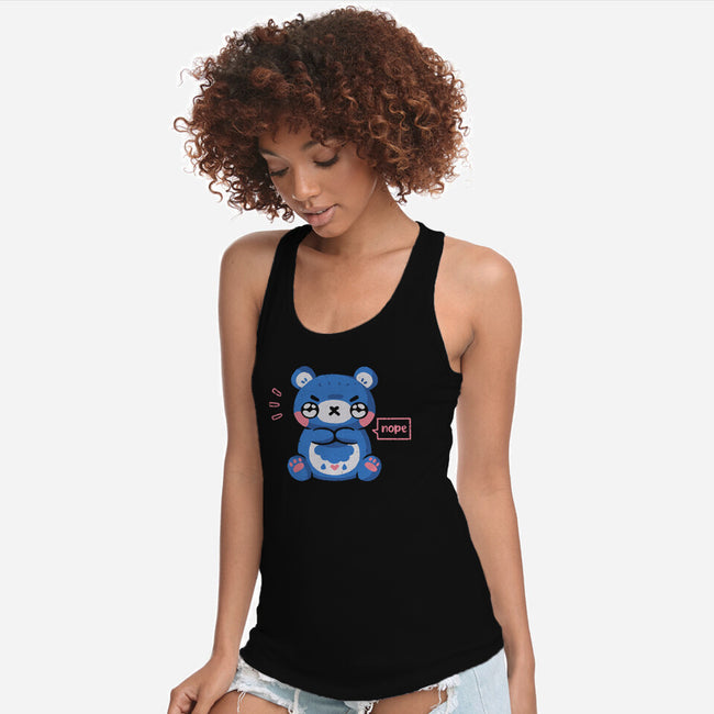 Grumpy Bear Says Nope-Womens-Racerback-Tank-xMorfina