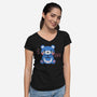 Grumpy Bear Says Nope-Womens-V-Neck-Tee-xMorfina