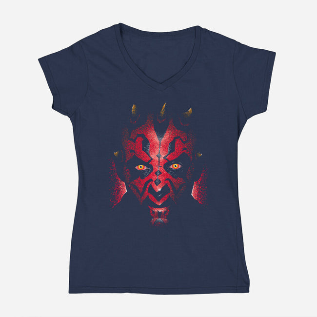 Crimson Phantom-Womens-V-Neck-Tee-Tronyx79