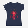 Crimson Phantom-Womens-V-Neck-Tee-Tronyx79