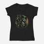 The Future Is Doomed-Womens-V-Neck-Tee-glitchygorilla