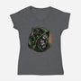 The Future Is Doomed-Womens-V-Neck-Tee-glitchygorilla