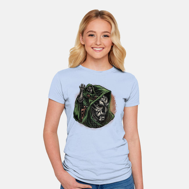 The Future Is Doomed-Womens-Fitted-Tee-glitchygorilla
