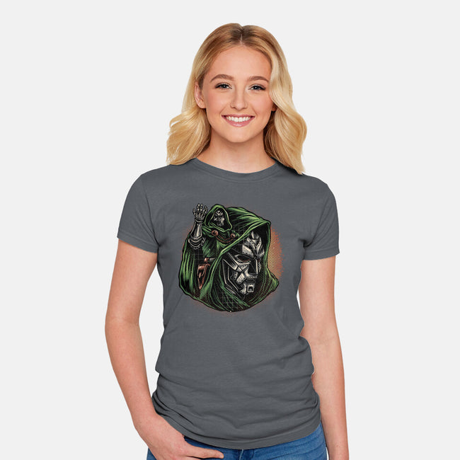 The Future Is Doomed-Womens-Fitted-Tee-glitchygorilla