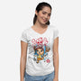 The Pirate Doctor-Womens-V-Neck-Tee-DrMonekers