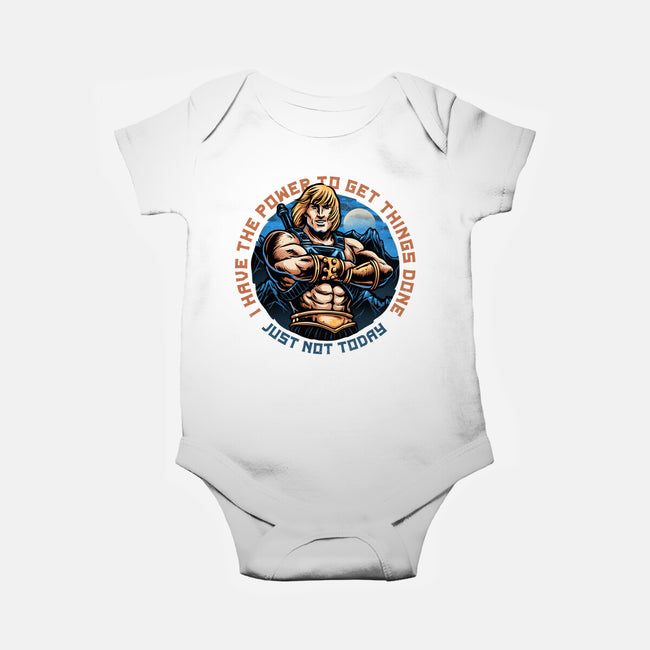 Power To Get Things Done-Baby-Basic-Onesie-glitchygorilla