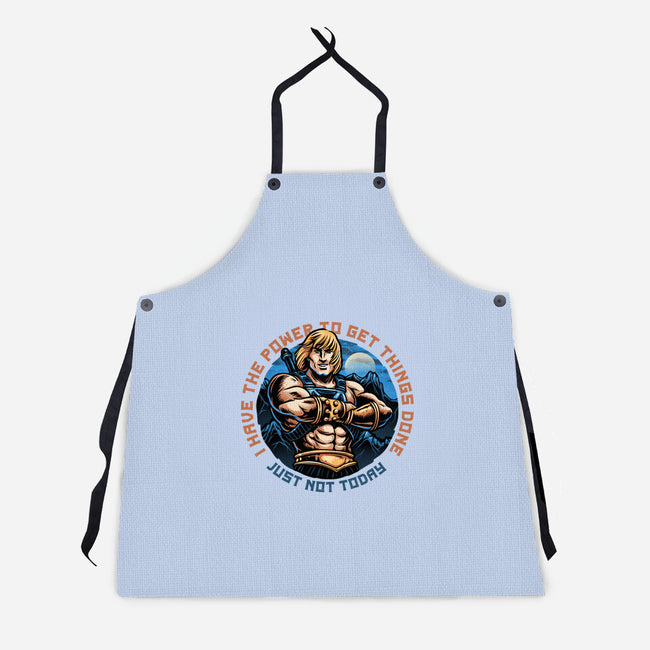 Power To Get Things Done-Unisex-Kitchen-Apron-glitchygorilla