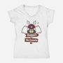 Funny Cute Mothman-Womens-V-Neck-Tee-xMorfina