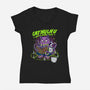 Necro No Meow-Womens-V-Neck-Tee-joerawks