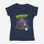 Necro No Meow-Womens-V-Neck-Tee-joerawks