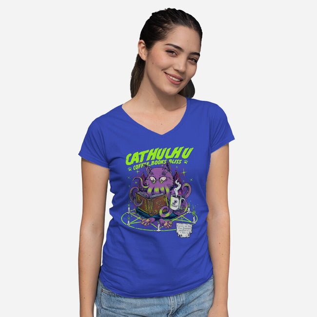Necro No Meow-Womens-V-Neck-Tee-joerawks
