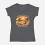 Coffee Books And Zero People-Womens-V-Neck-Tee-joerawks