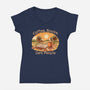 Coffee Books And Zero People-Womens-V-Neck-Tee-joerawks