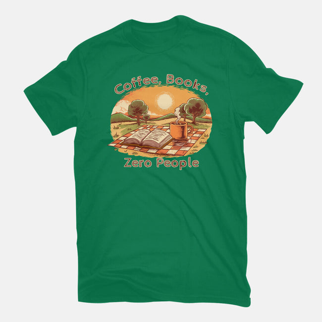 Coffee Books And Zero People-Womens-Fitted-Tee-joerawks