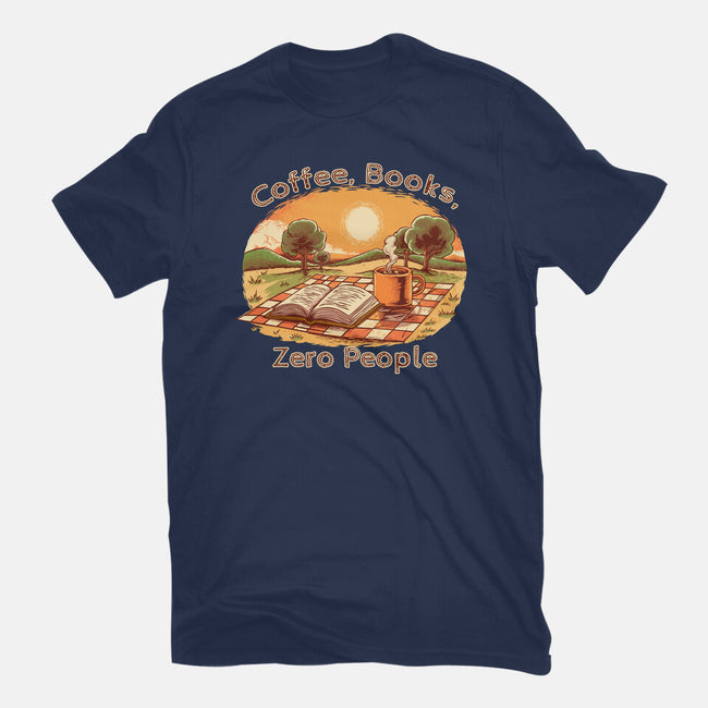 Coffee Books And Zero People-Womens-Fitted-Tee-joerawks