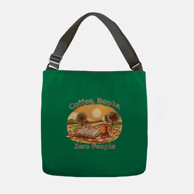 Coffee Books And Zero People-None-Adjustable Tote-Bag-joerawks