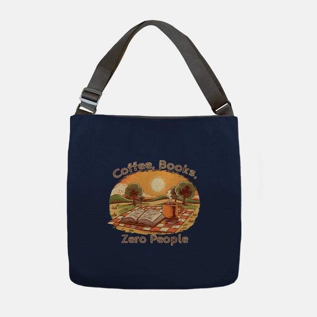 Coffee Books And Zero People-None-Adjustable Tote-Bag-joerawks