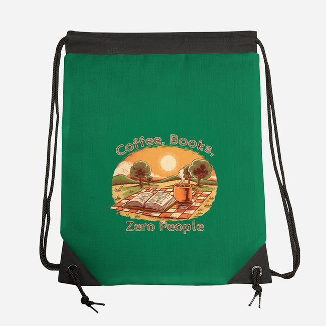 Coffee Books And Zero People-None-Drawstring-Bag-joerawks