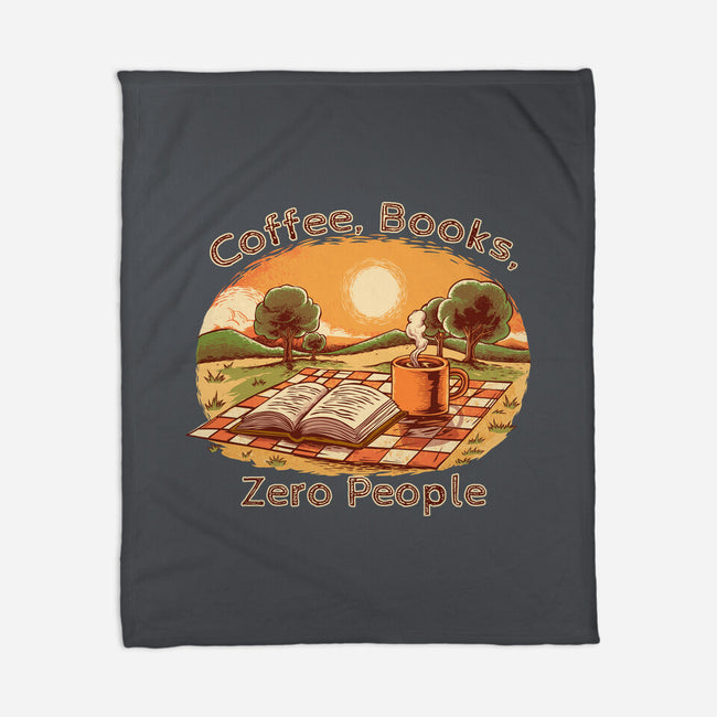 Coffee Books And Zero People-None-Fleece-Blanket-joerawks