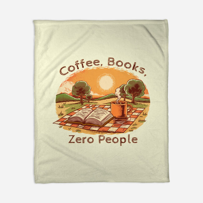 Coffee Books And Zero People-None-Fleece-Blanket-joerawks