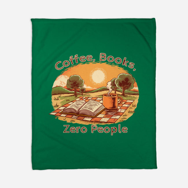 Coffee Books And Zero People-None-Fleece-Blanket-joerawks