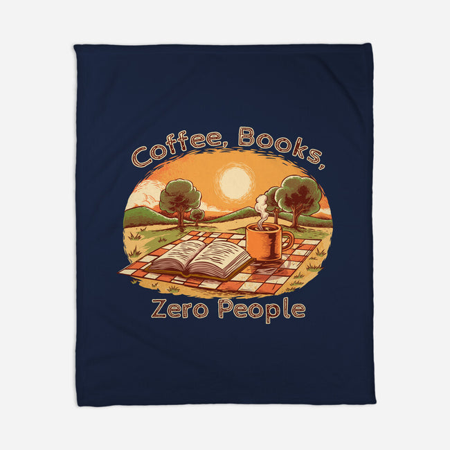 Coffee Books And Zero People-None-Fleece-Blanket-joerawks