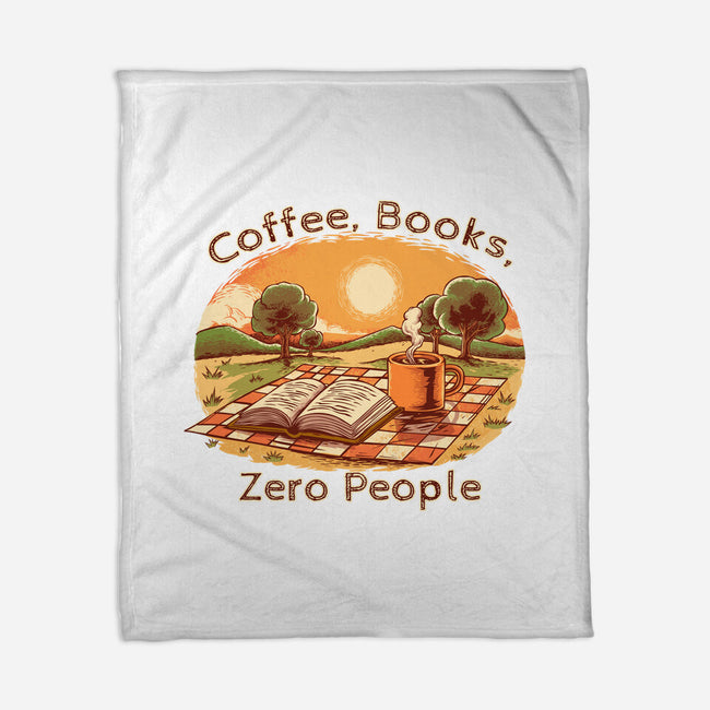 Coffee Books And Zero People-None-Fleece-Blanket-joerawks