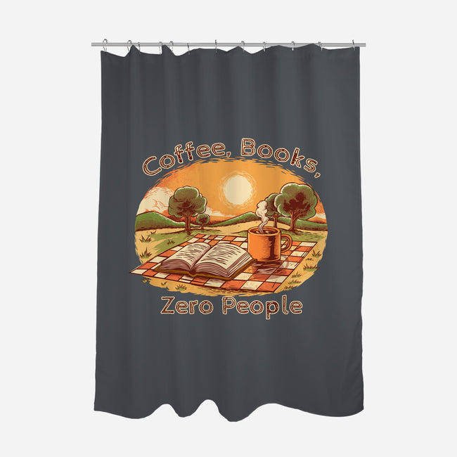Coffee Books And Zero People-None-Polyester-Shower Curtain-joerawks