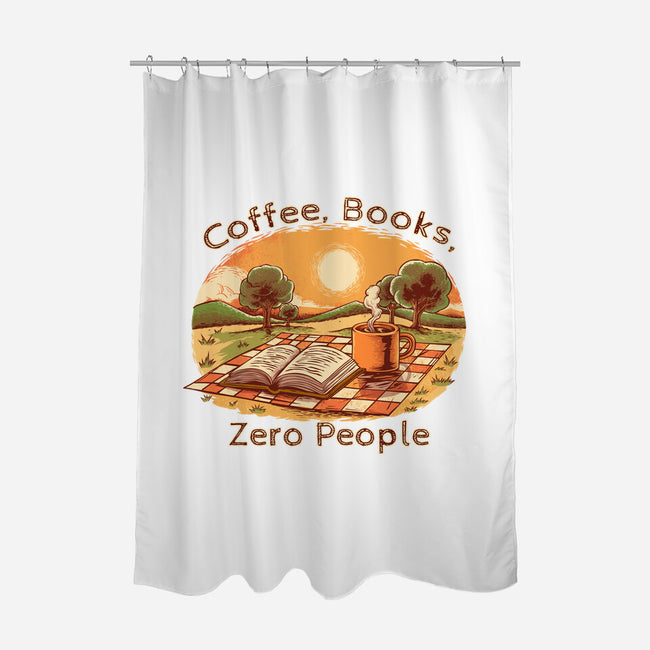 Coffee Books And Zero People-None-Polyester-Shower Curtain-joerawks