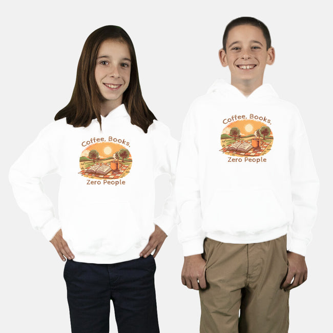 Coffee Books And Zero People-Youth-Pullover-Sweatshirt-joerawks